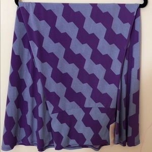 Large purple print maxi skirt